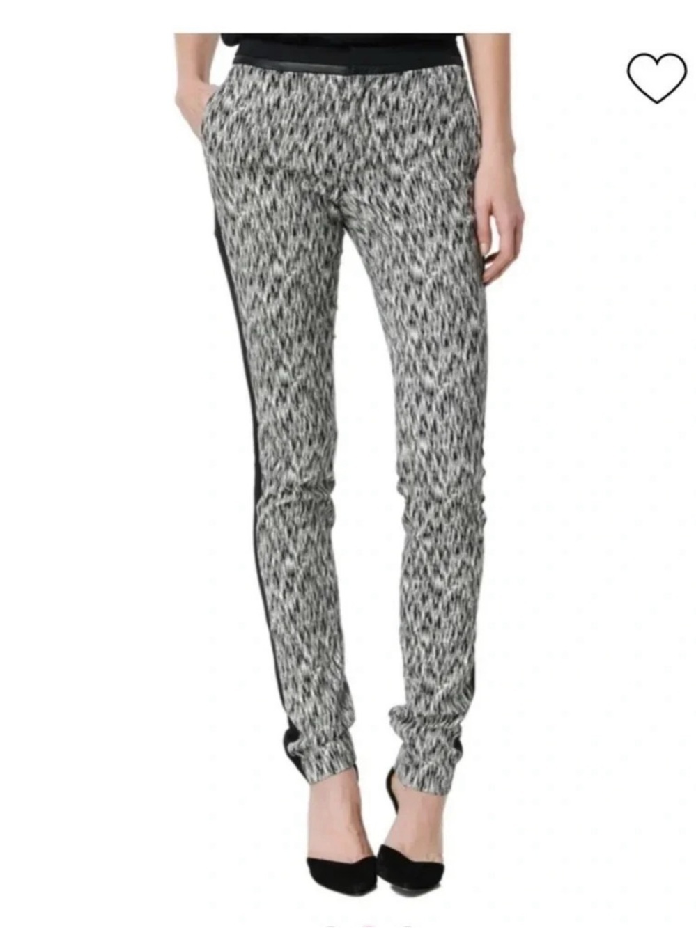 Rebecca Taylor Blocked Cigarette Tuxedo Stripe Pants Sz 12